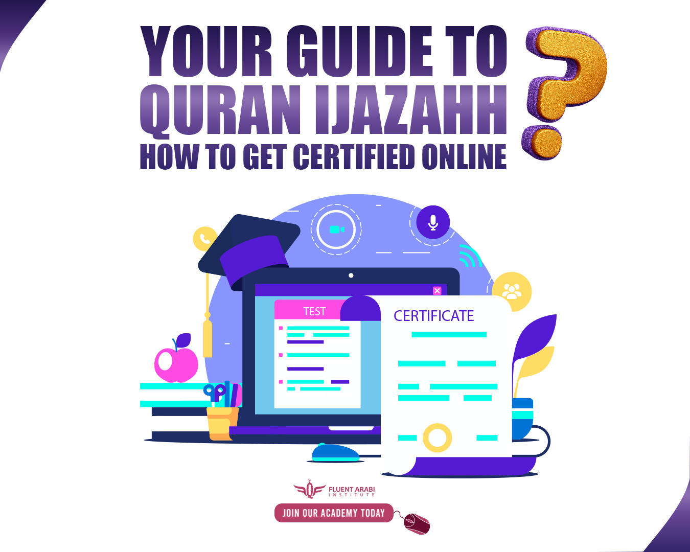 Student practicing for Quran Ijazah online certification.