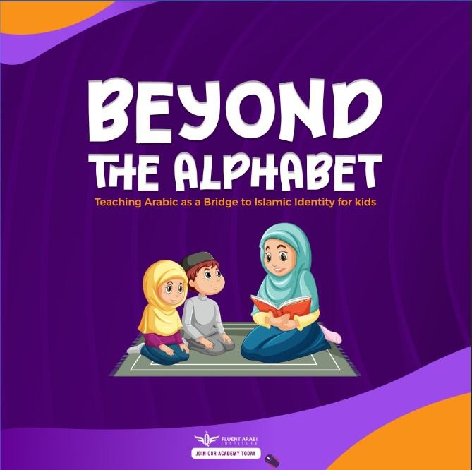 Kids learn the Arabic alphabet using a book.